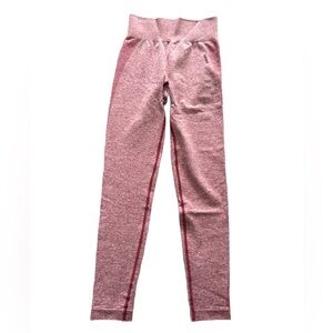 Gymshark Waist Spellout Seamless Legging Heathered Red Small